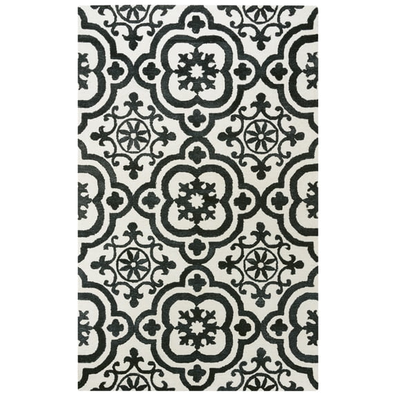 Rizzy Rugs Matrix Area Rug MRX104 Ivory Mirrored Rings 5' x 7' 6" Rectangle
