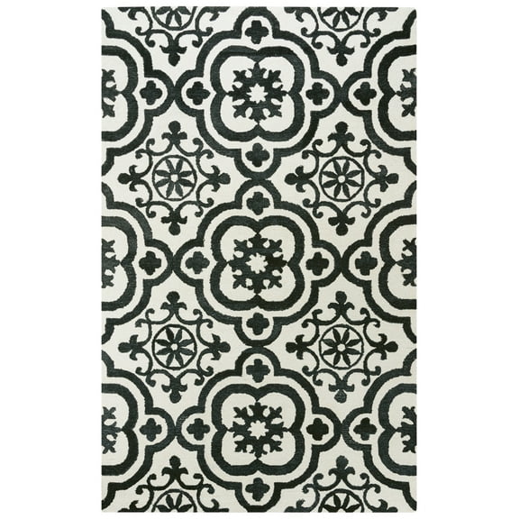Rizzy Rugs Matrix Area Rug MRX104 Ivory Mirrored Rings 8' 6" x 11' 6" Rectangle