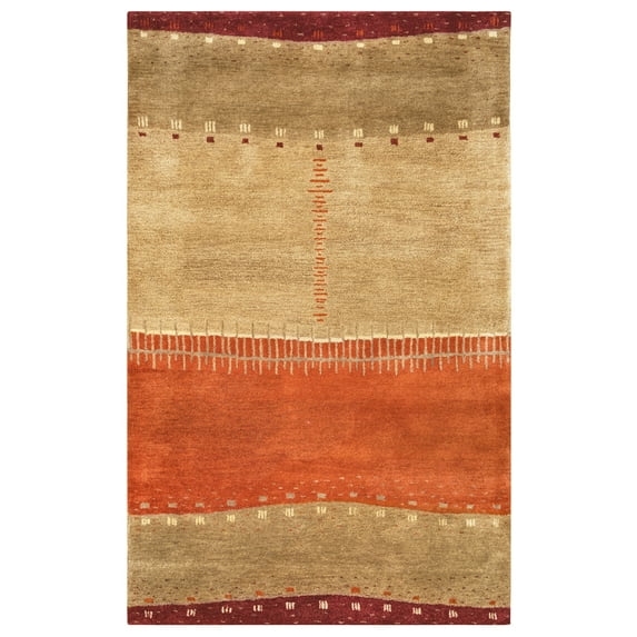 Rizzy Rugs Mojave Area Rug MV3159 Maroon Patchwork Blocks 3' 6" x 5' 6" Rectangle