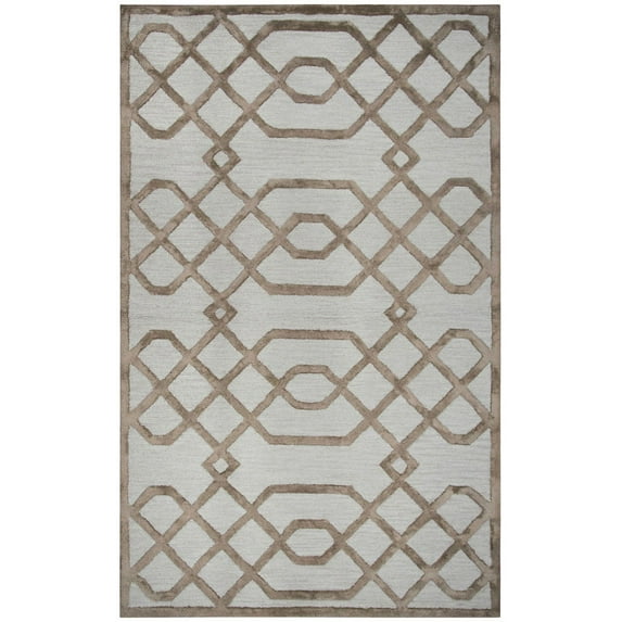 Rizzy Rugs Monroe Area Rug ME315A Cream Curves Angles