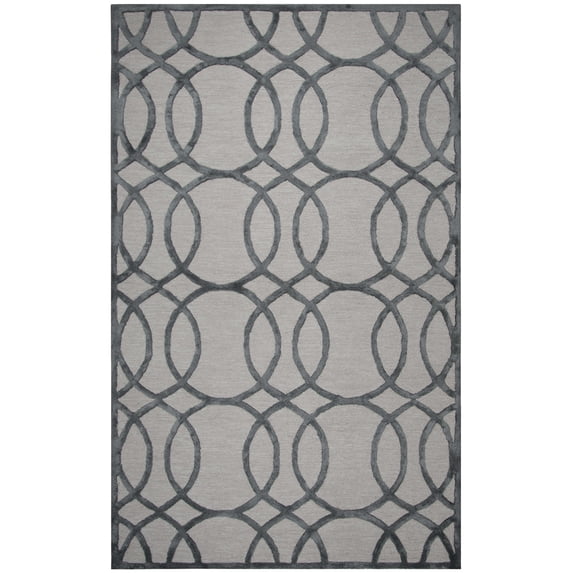 Rizzy Rugs Monroe Area Rug ME317A Cream Rings Loops 8' x 10' Rectangle