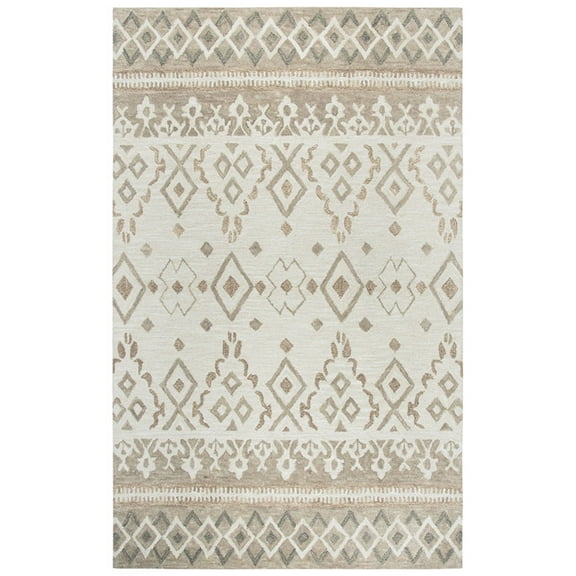 Rizzy Rugs Opulent Area Rug OU934A Natural Diamonds Tufted 10' x 13' Rectangle