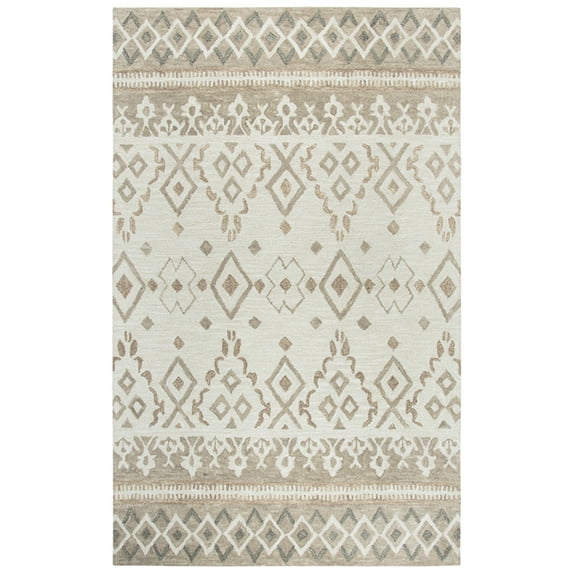 Rizzy Rugs Opulent Area Rug OU934A Natural Diamonds Tufted 2' 6" x 8' Rectangle