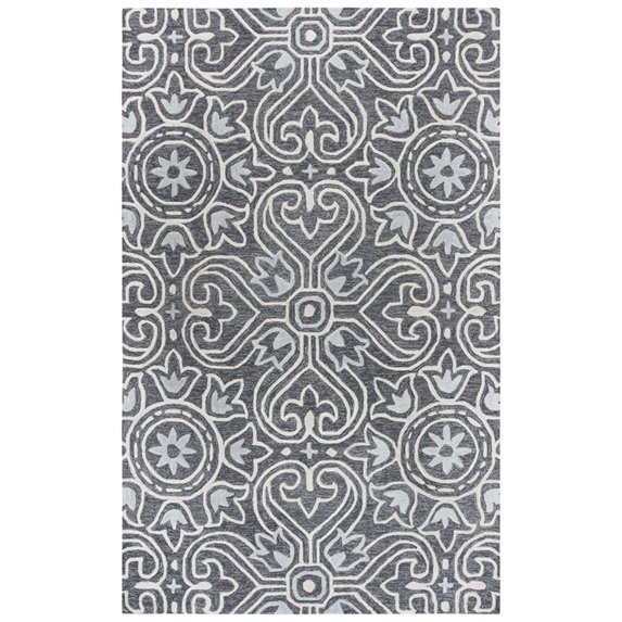 Rizzy Rugs Opulent Area Rug OU957A Gray Leaves Tufted 8' x 10' Rectangle