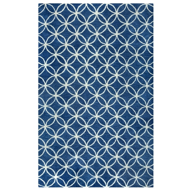 Rizzy Rugs Opus Area Rug OP8120 Blue Trellis Lattice 8' x 10' Rectangle