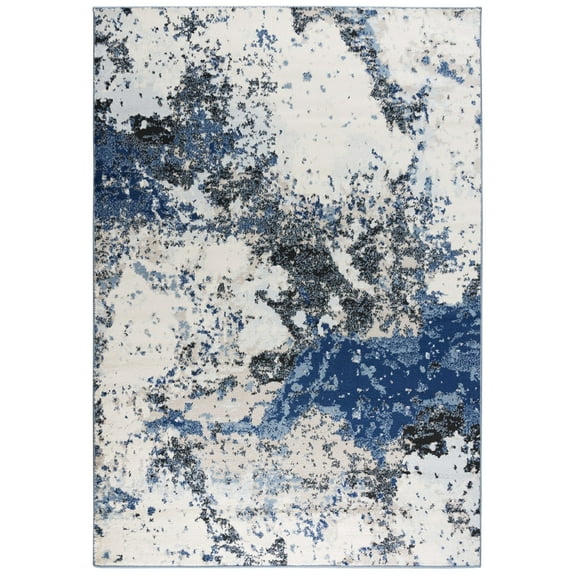Rizzy Rugs Palace Area Rug PLC855 Contemporary Blue, 5' 2" x 7' 3", Blue