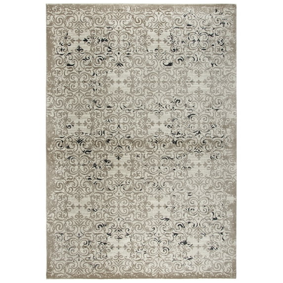 Rizzy Rugs Panache Area Rug PN6970 Beige Swirls Curls 7' 10" x 10' 10" Rectangle