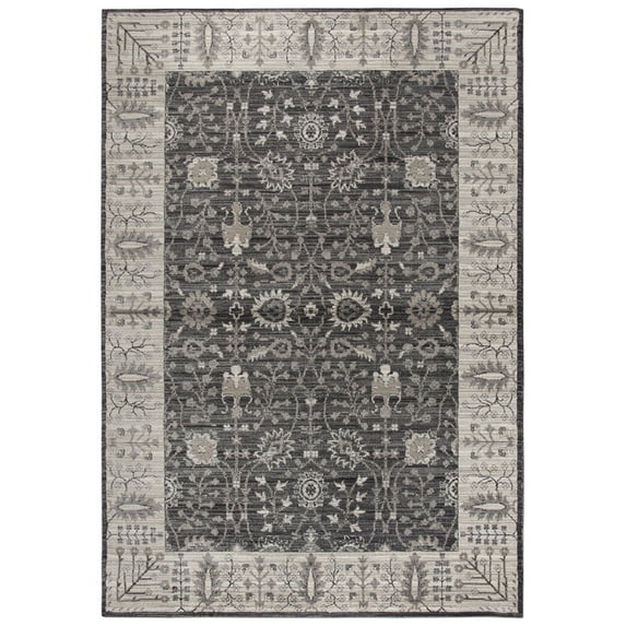 Rizzy Rugs Panache Area Rug PN6975 Gray Vines Leaves 5' 3" x 7' 6" Rectangle