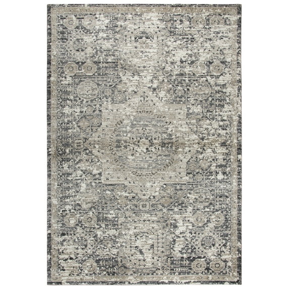 Rizzy Rugs Panache Area Rug PN6977 Gray Distressed Faded 9' 10" x 12' 6" Rectangle