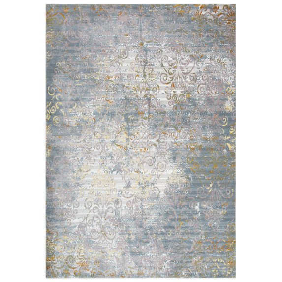 Rizzy Rugs Princeton Area Rug PRI106 Blue/Gray Petals Vines 5' x 7' Rectangle