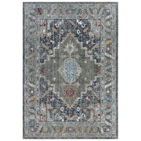 Rizzy Rugs Signature Area Rug SGN730 Gray Vintage Worn 5' 2" x 7' 9" Rectangle
