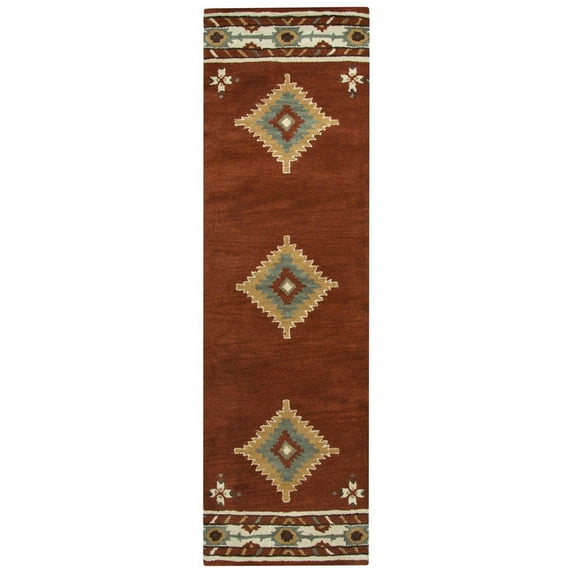 Rizzy Rugs Southwest Area Rug SU1822 Rust Jagged Star 2' 6" x 10' Rectangle