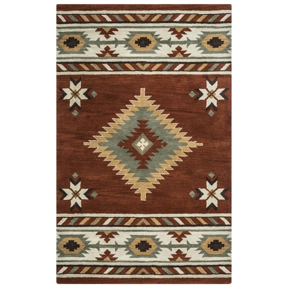 Rizzy Rugs Southwest Area Rug SU1822 Rust Jagged Star 9' x 12' Rectangle