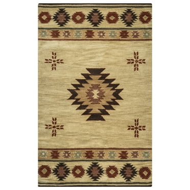 Rizzy Rugs Southwest Area Rug SU2007 Khaki Petals Shapes 10' x 14' Rectangle
