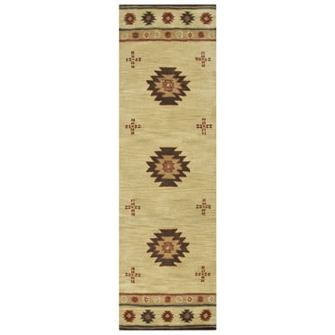 Rizzy Rugs Southwest Area Rug SU2007 Khaki Petals Shapes 2' 6" x 10' Rectangle