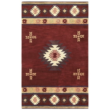 Rizzy Rugs Southwest Area Rug SU2009 Burgundy Arrows Shapes 2' 6" x 10' Rectangle