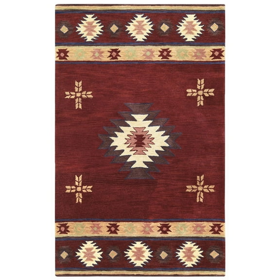 Rizzy Rugs Southwest Area Rug SU2009 Burgundy Arrows Shapes 6' 6" x 9' 6" Rectangle