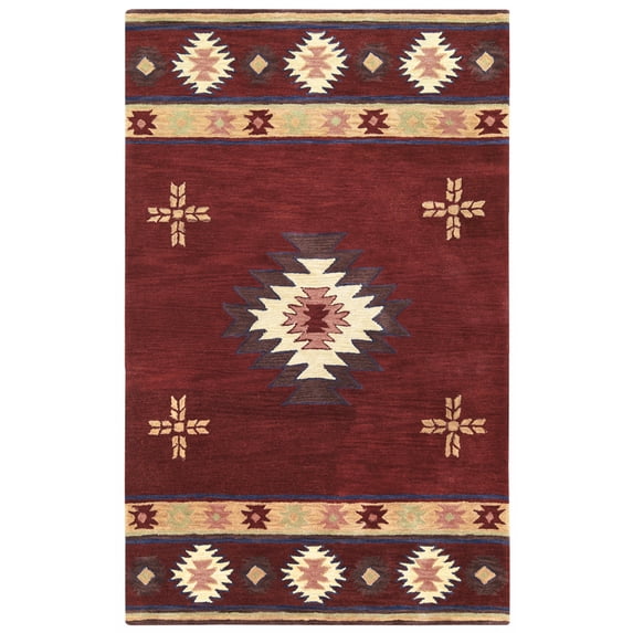 Rizzy Rugs Southwest Area Rug SU2009 Burgundy Arrows Shapes 8' x 10' Rectangle