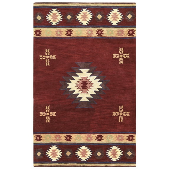 Rizzy Rugs Southwest Area Rug SU2009 Burgundy Arrows Shapes 9' x 12' Rectangle