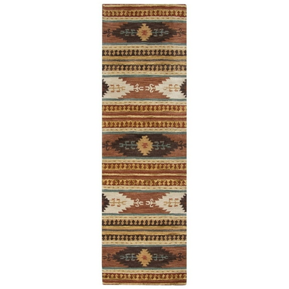 Rizzy Rugs Southwest Area Rug SU8156 Multi Arrowheads Jagged 2' 6" x 10' Rectangle