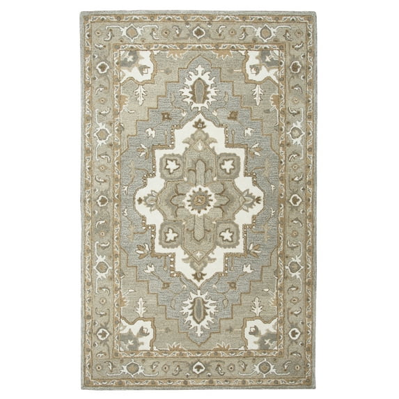 Rizzy Rugs Suffolk Area Rug SK323A Gray Curves Bulbs 2' 6" x 8' Rectangle
