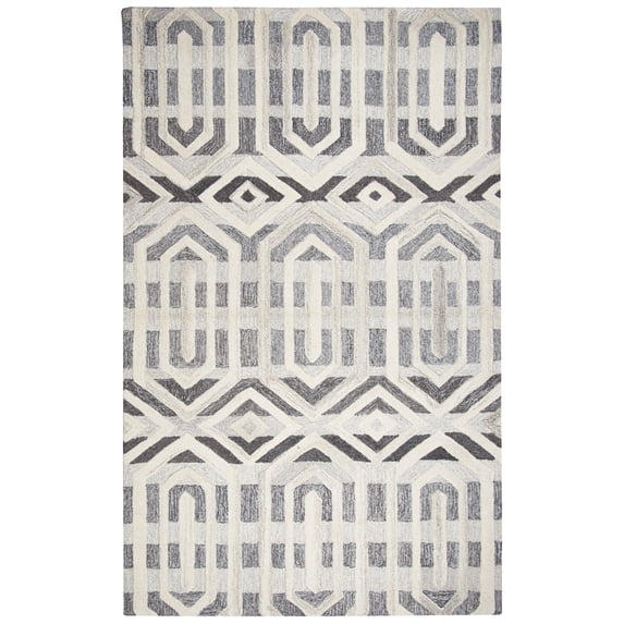 Rizzy Rugs Suffolk Area Rug SK336A Gray Lines Stripes 3' x 5' Rectangle