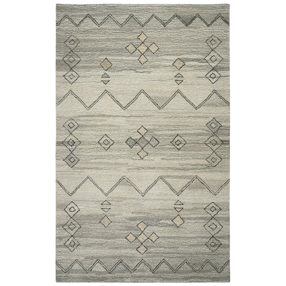 Rizzy Rugs Suffolk Area Rug SK358A Gray Lines Swirls 3' x 5' Rectangle