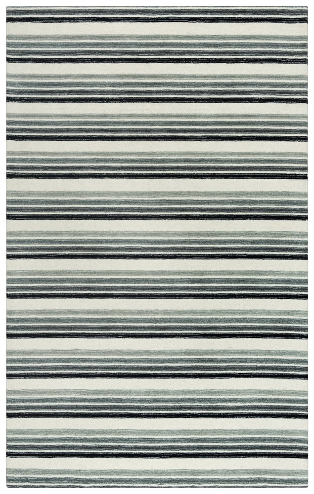 Rizzy Rugs Tetra Area Rug TET107 Gray/Ivory Lines Banded 5' x 8' Rectangle
