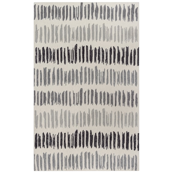 Rizzy Home Tetra Striped Contemporary Area Rug, Gray