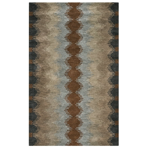 Rizzy Rugs Tumble Weed Loft Area Rug TL9250 Multi Rows Zigzag 9' x 12' Rectangle