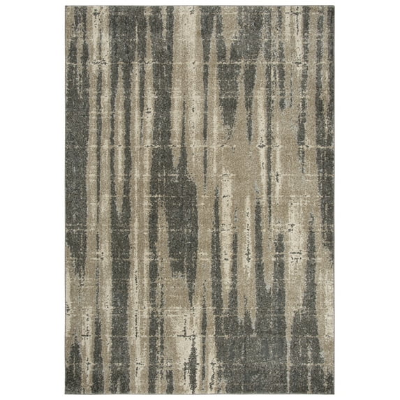 Rizzy Rugs Valencia Area Rug VCA105 Beige Grid Smeared 7' 10" x 9' 10" Rectangle