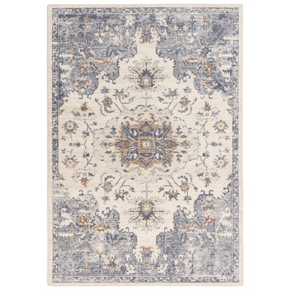 Rizzy Rugs Ventura Area Rug VRA751 Traditional Ivory/Blue, 3' x 5', Ivory/Blue