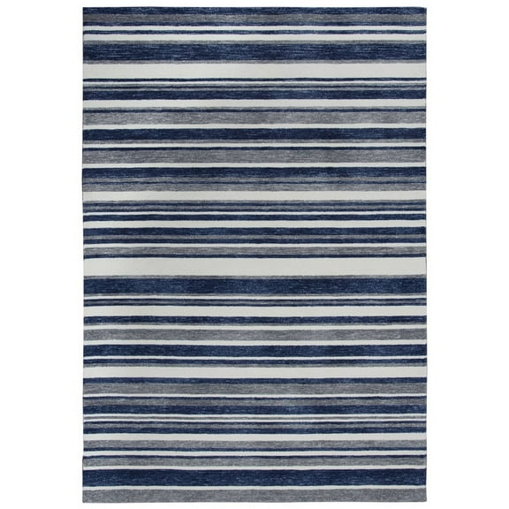 Rizzy Rugs Villa Area Rug VLA102 Blue/Gray Bars Lines 8' 6" x 11' 6" Rectangle