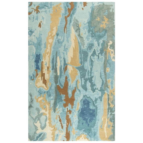 Rizzy Rugs Vogue Area Rug VOG102 Blue Shaded Wool 2' 6" x 8' Rectangle