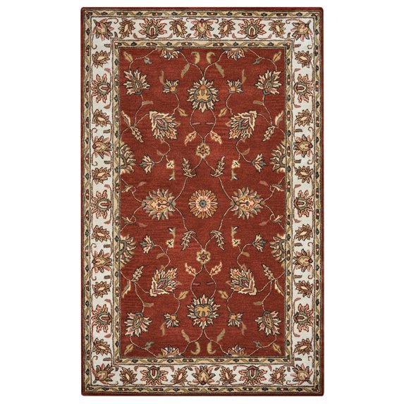 Rizzy Rugs Volare Area Rug VO1244 Rust Bordered Vines