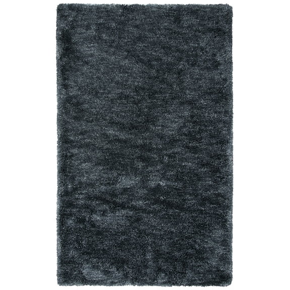 Rizzy Rugs Whistler Shag Area Rug WIS101 Charcoal Single-Color Fluffy 7' 6" x 9' 6" Rectangle