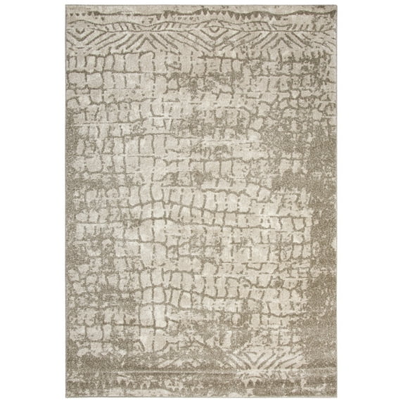 Rizzy home VCA102 Beige 6'7"x9'6" Abstract Area Rug