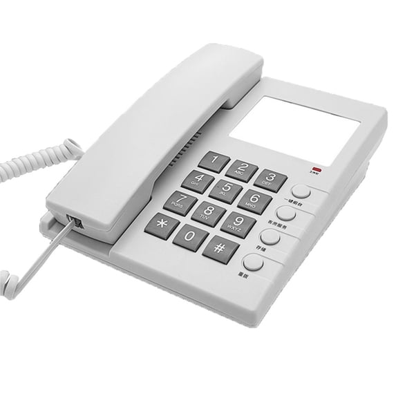 Rj11 Corded Landline Phone Big Button Hotel Room Wall Mount/Desk Telephone Simple for Guest Rooms Clear Auditory
