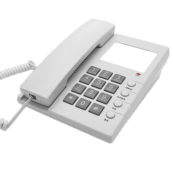 Rj11 Corded Landline Phone Wall Mounted/Desk Hotel Phone Big Button for Guest Room Easy to Operate and Clearly Sound