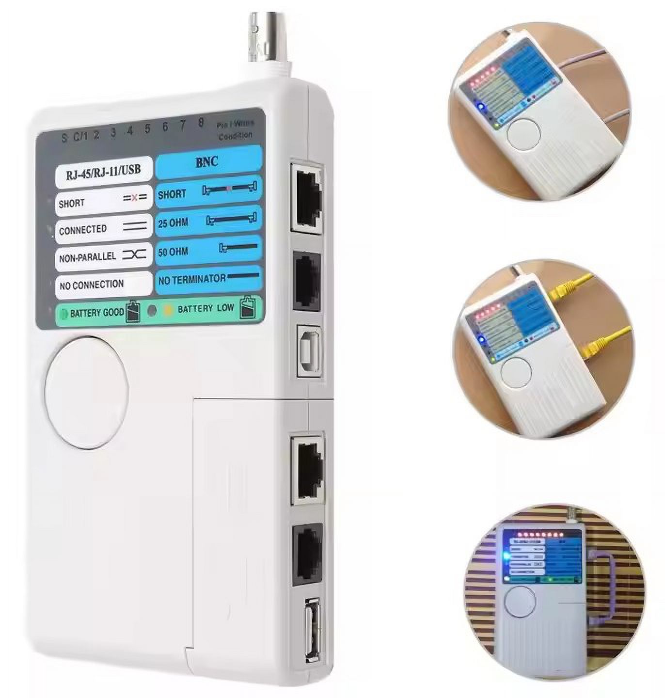 Rj11 Rj45 Usb Bnc Lan Network Cable Tester Remote Lan Cables Tracker ...