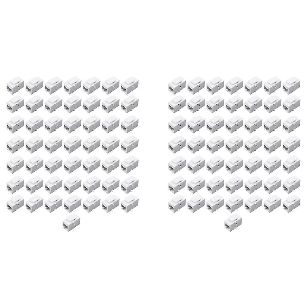 Rj45 Connector Keystone Jack Cat6 Rj45 Extension Coupler (white