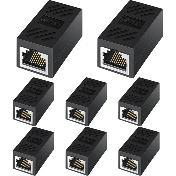 Rj45 Coupler, Ethernet Coupler-Female To Female Internet Network Cable Black