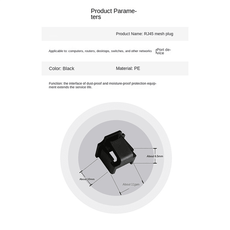 Rj45 Interface Dust Plug Cap Router Switch Network Cable Laptop Dust ...