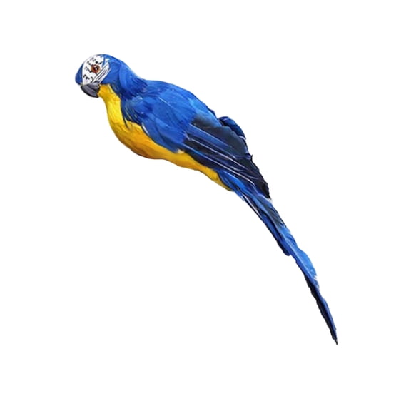 RjnShan Fake Birds Figurines Cute Parrot Decor, Bird Ornaments for Table Shelf, Artificial Birds Farmhouse Home Garden Decorations C