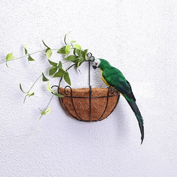 RjnShan Fake Birds Figurines Cute Parrot Decor, Bird Ornaments for Table Shelf, Artificial Birds Farmhouse Home Garden Decorations G