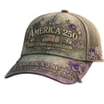 thumbnail image 1 of RjnShan United States 250th Anniversary Commemorative Cap Unisex Adjustable Embroidered Print Patriotic Theme Baseball Hat, 1 of 6
