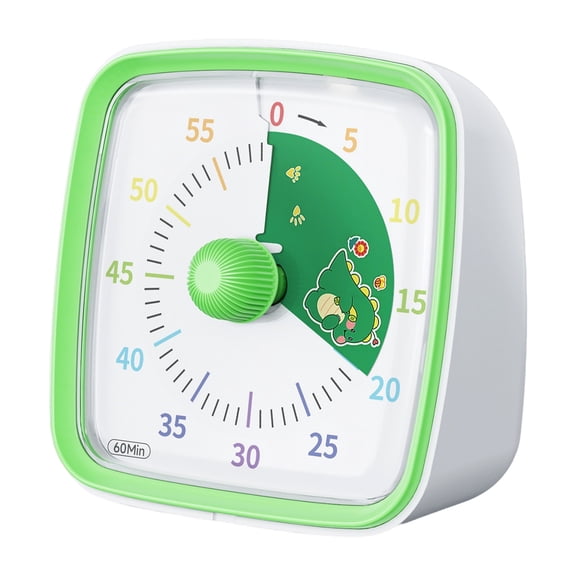 RjnShan Visual Timer with Protective Case, Rainbow Disk 60 Minute Countdown Timer for Teens and Adults, Silent Time Management Tool D