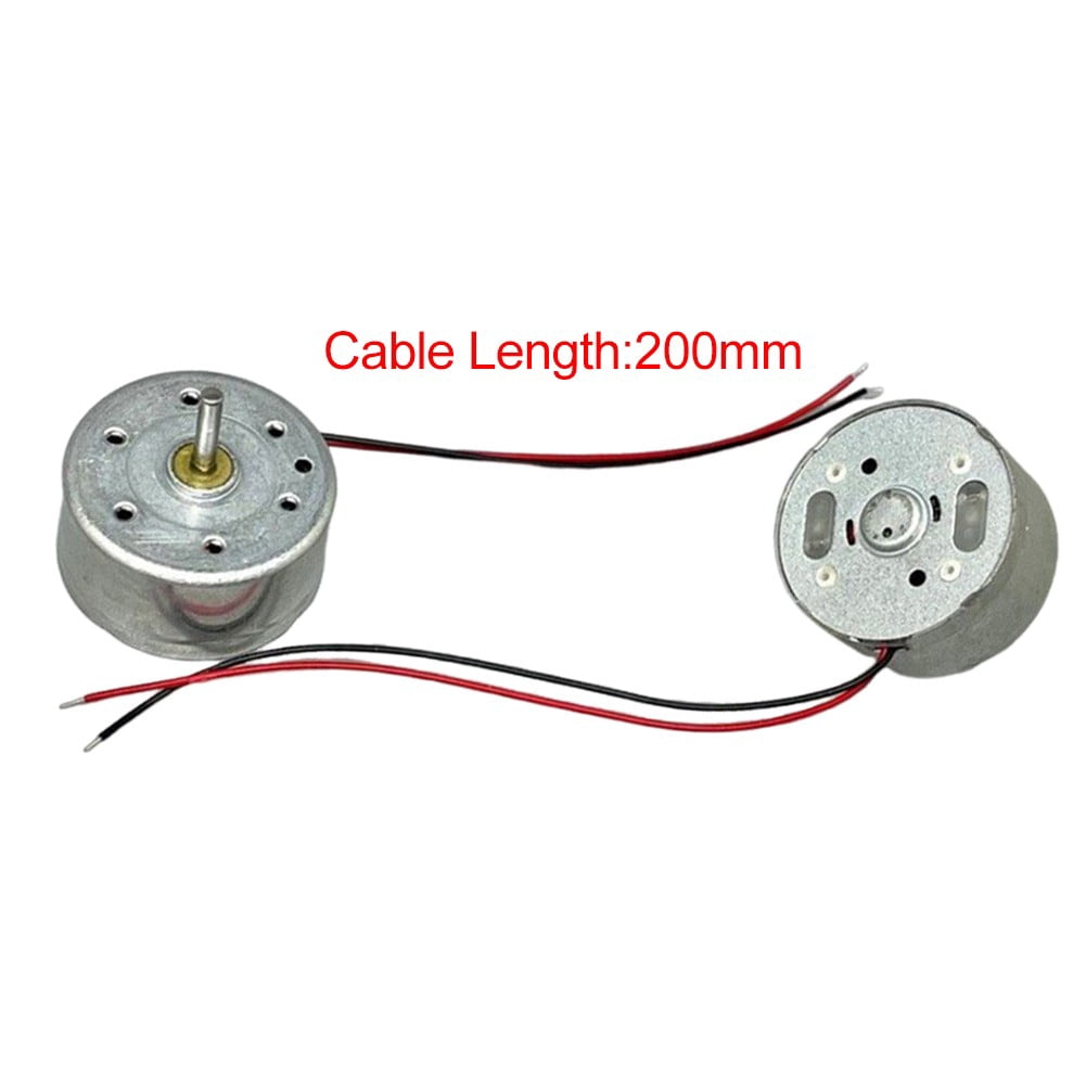 Nichibo RK-370CH-18250 Micro DC Motor 6V-12V, 7850 RPM, 24mm Round, 16mm Long Shaft
