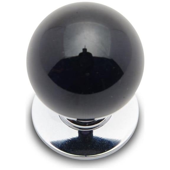 Rk International Ck-30-Ball-Sm Porcelain 1-1/4" Round Ball Classic Cabinet Knob - Black