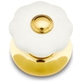 thumbnail image 1 of Rk International CK 321 Porcelain 1-1/4" Classic Flower Floral Mushroom Cabinet / Drawer /, 1 of 1
